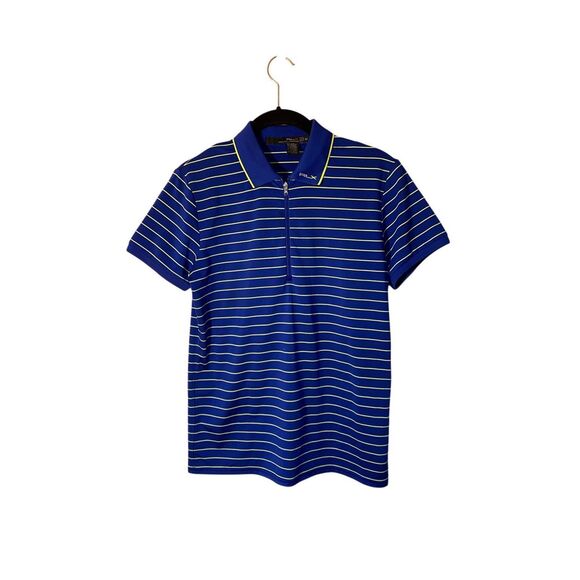 Ralph Lauren RLX Men’s Blue and Yellow Short Sleeve Polo Shirt Size Small - Picture 1 of 4